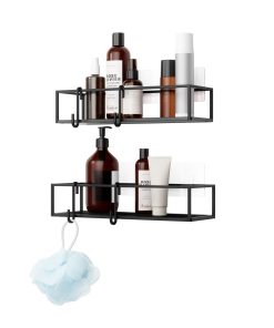 Cubiko Adhesive Shower Bins, Set of 2